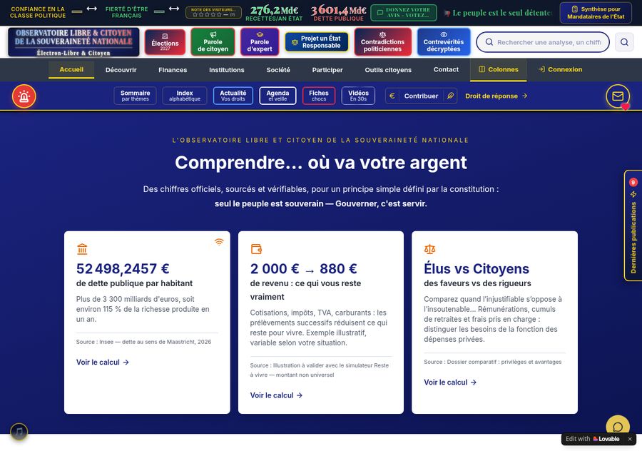 Aperçu du site OLCSN